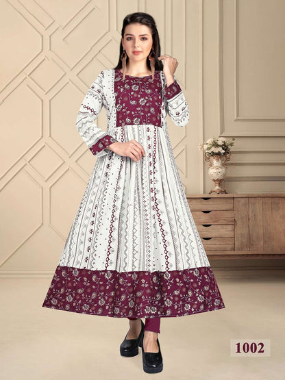 Fatima Vol 1 Kavinay Rayon Anarkali Kurtis