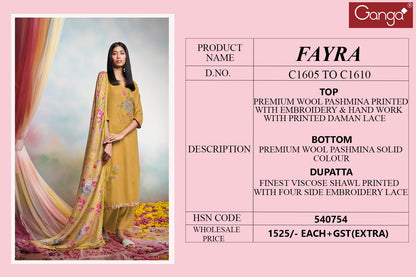 Fayra Ganga Premium Plazzo Style Suits