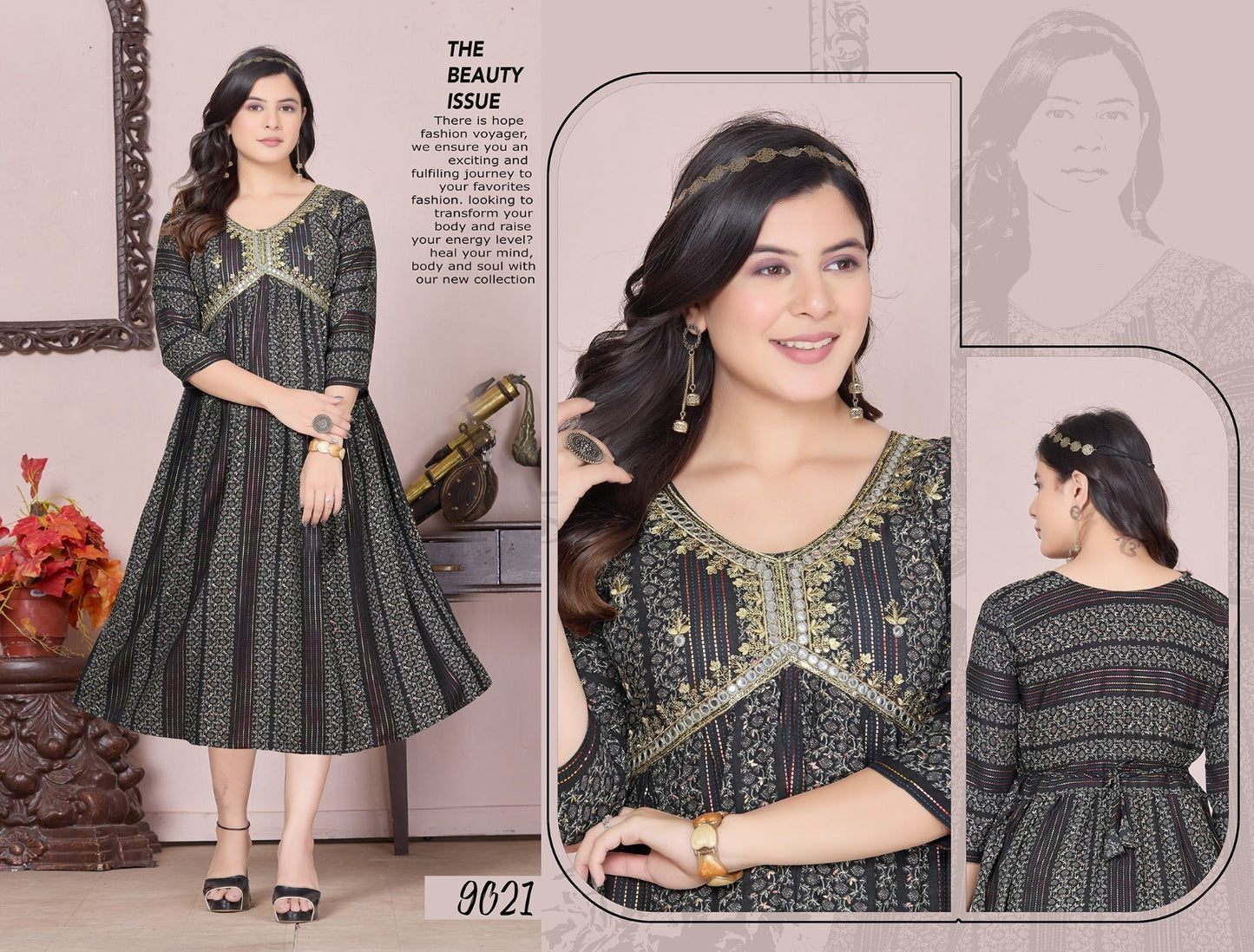 Femflair Mlm Kalash Lifestyle Rayon 14Kg Anarkali Kurtis