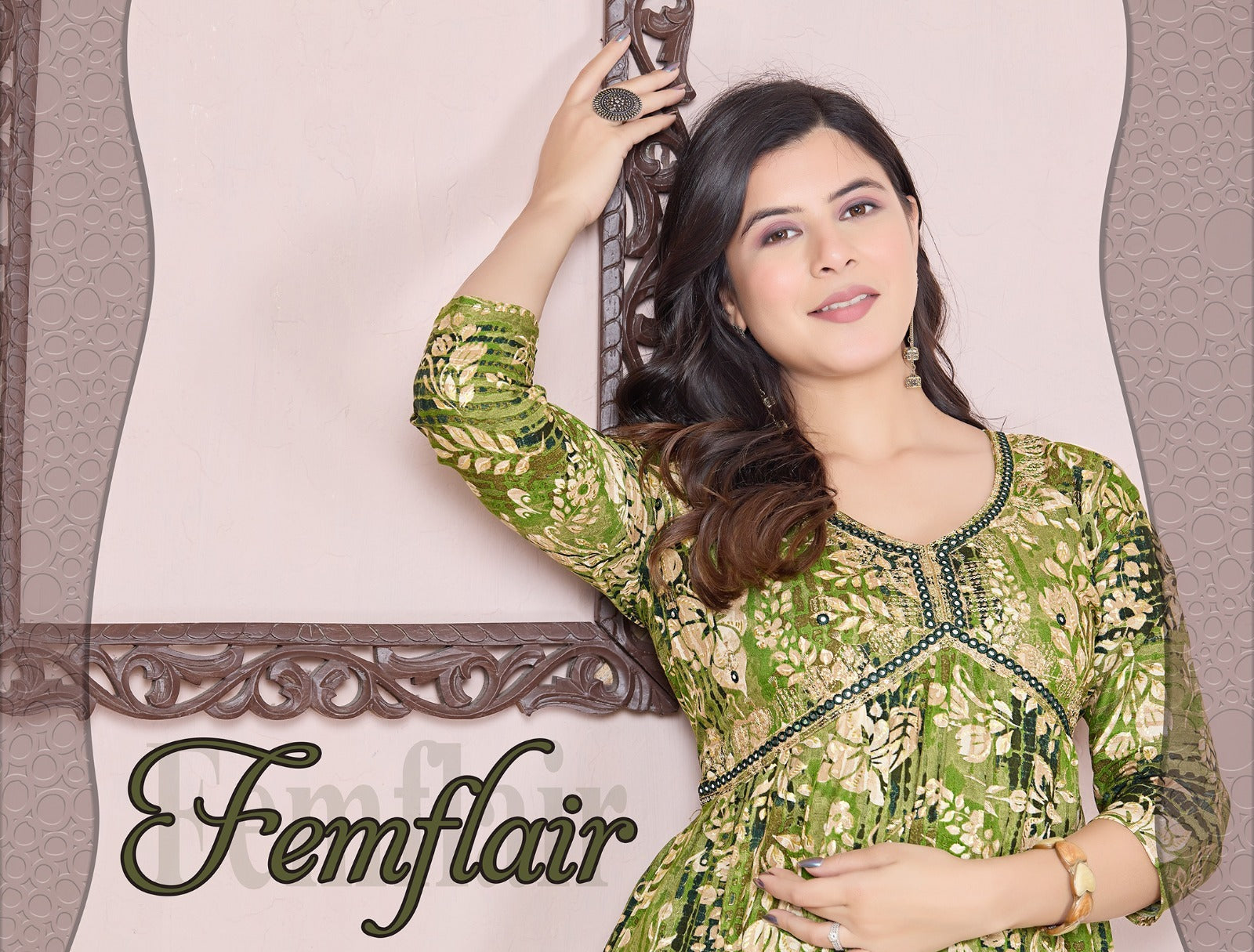 Femflair Mlm Kalash Lifestyle Rayon 14Kg Anarkali Kurtis