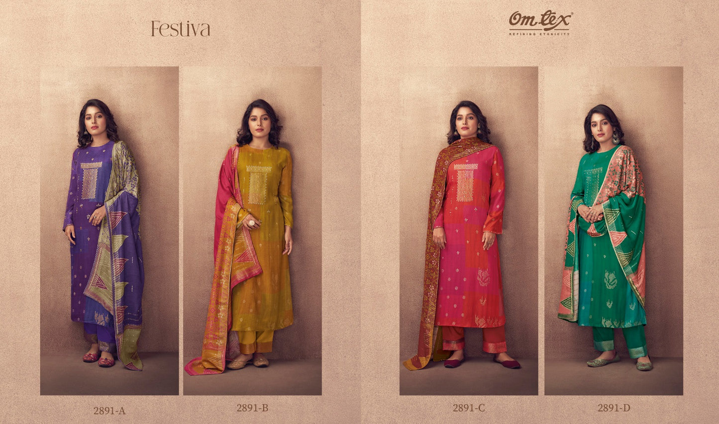Festiva Omtex Pashmina Suits
