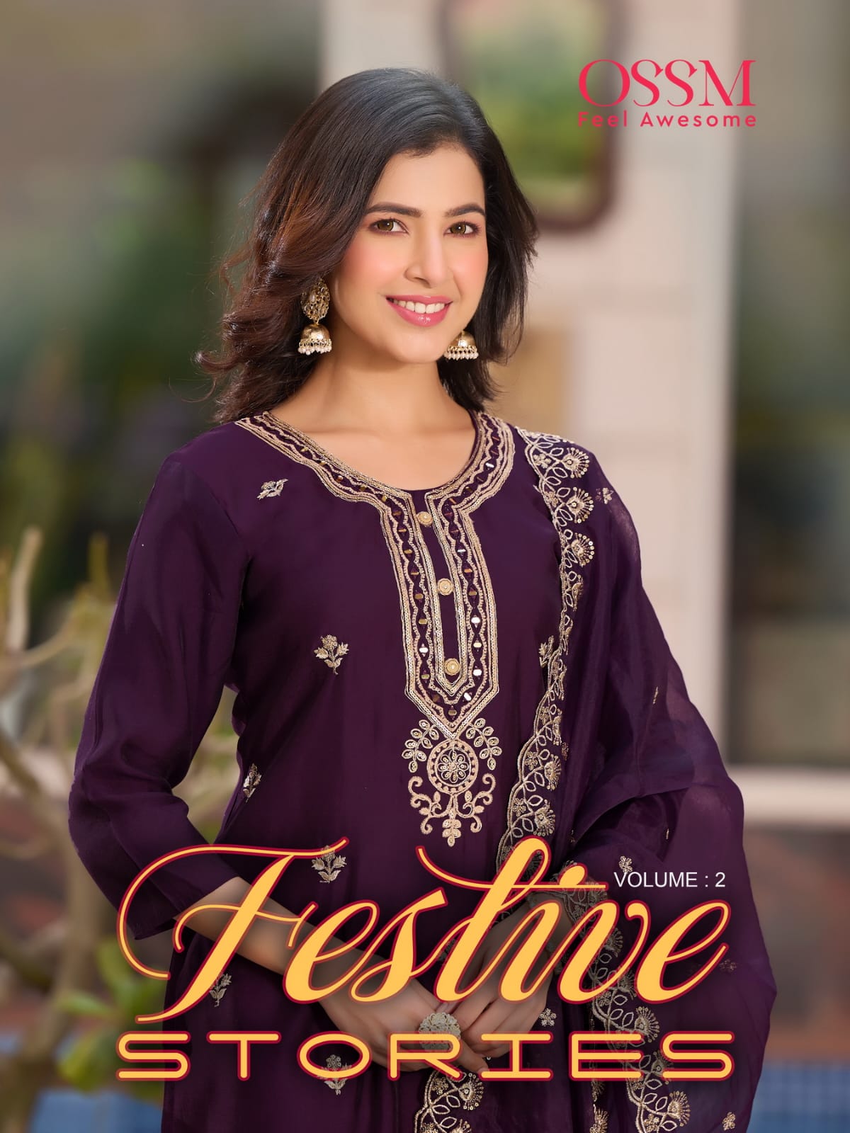 Festive Stories Vol 2 Ossm Roman Silk Readymade Pant Style Suits