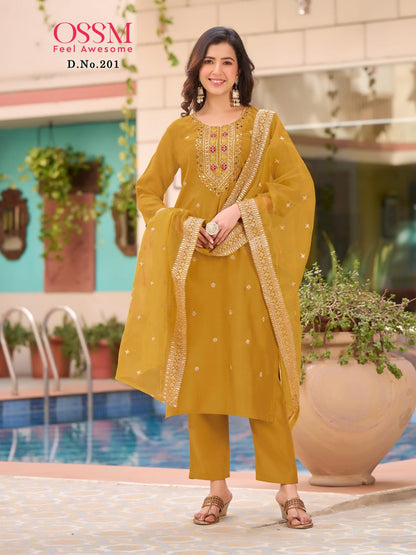 Festive Stories Vol 2 Ossm Roman Silk Readymade Pant Style Suits