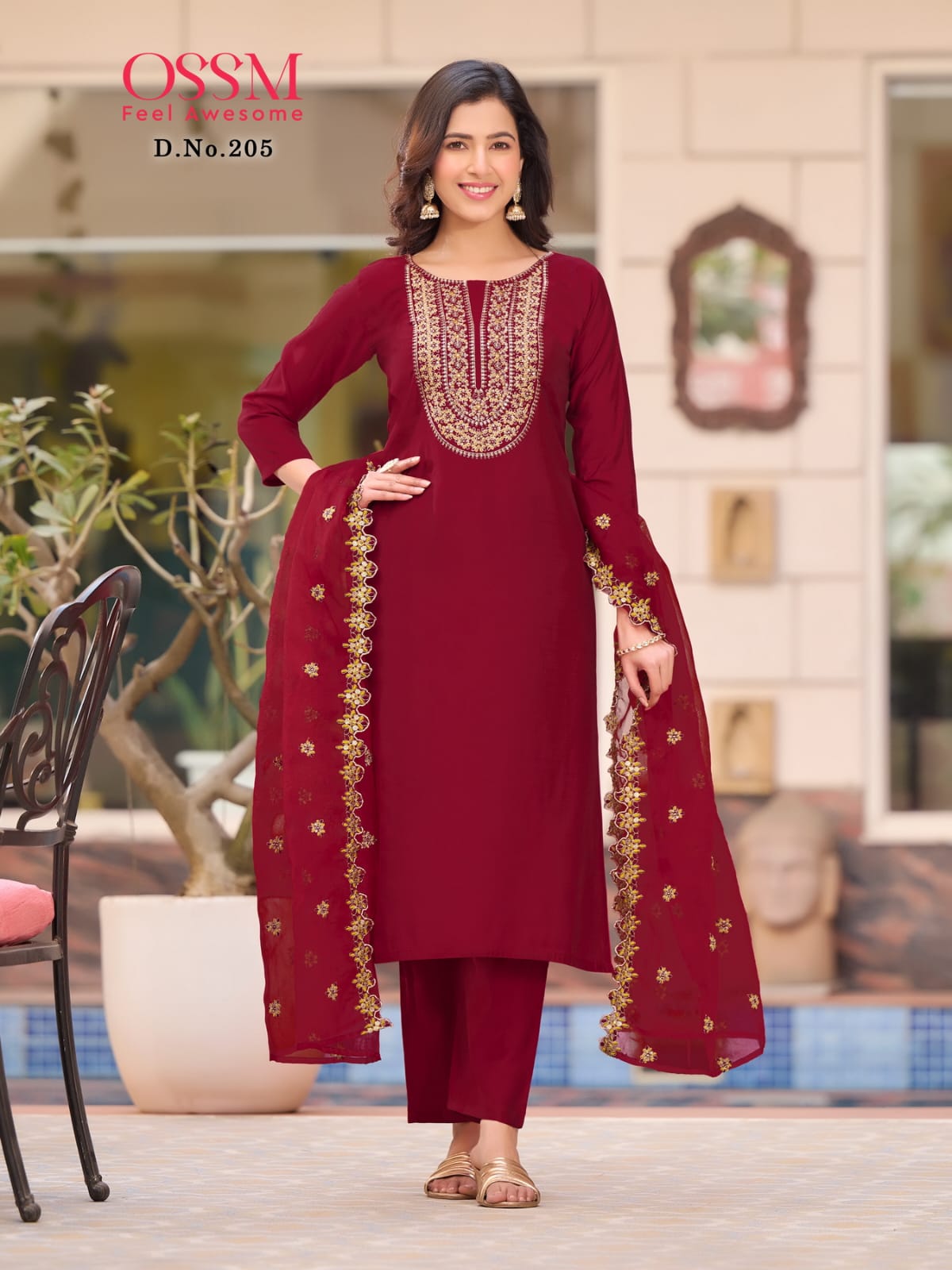 Festive Stories Vol 2 Ossm Roman Silk Readymade Pant Style Suits
