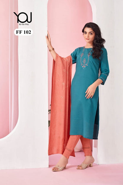 Ff 101-103 You Silk Readymade Pant Style Suits