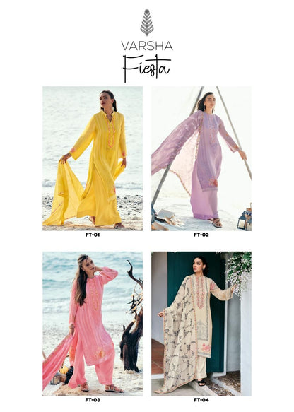 Fiesta Varsha Fashions Lawn Plazzo Style Suits