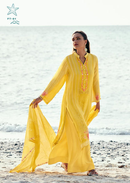 Fiesta Varsha Fashions Lawn Plazzo Style Suits