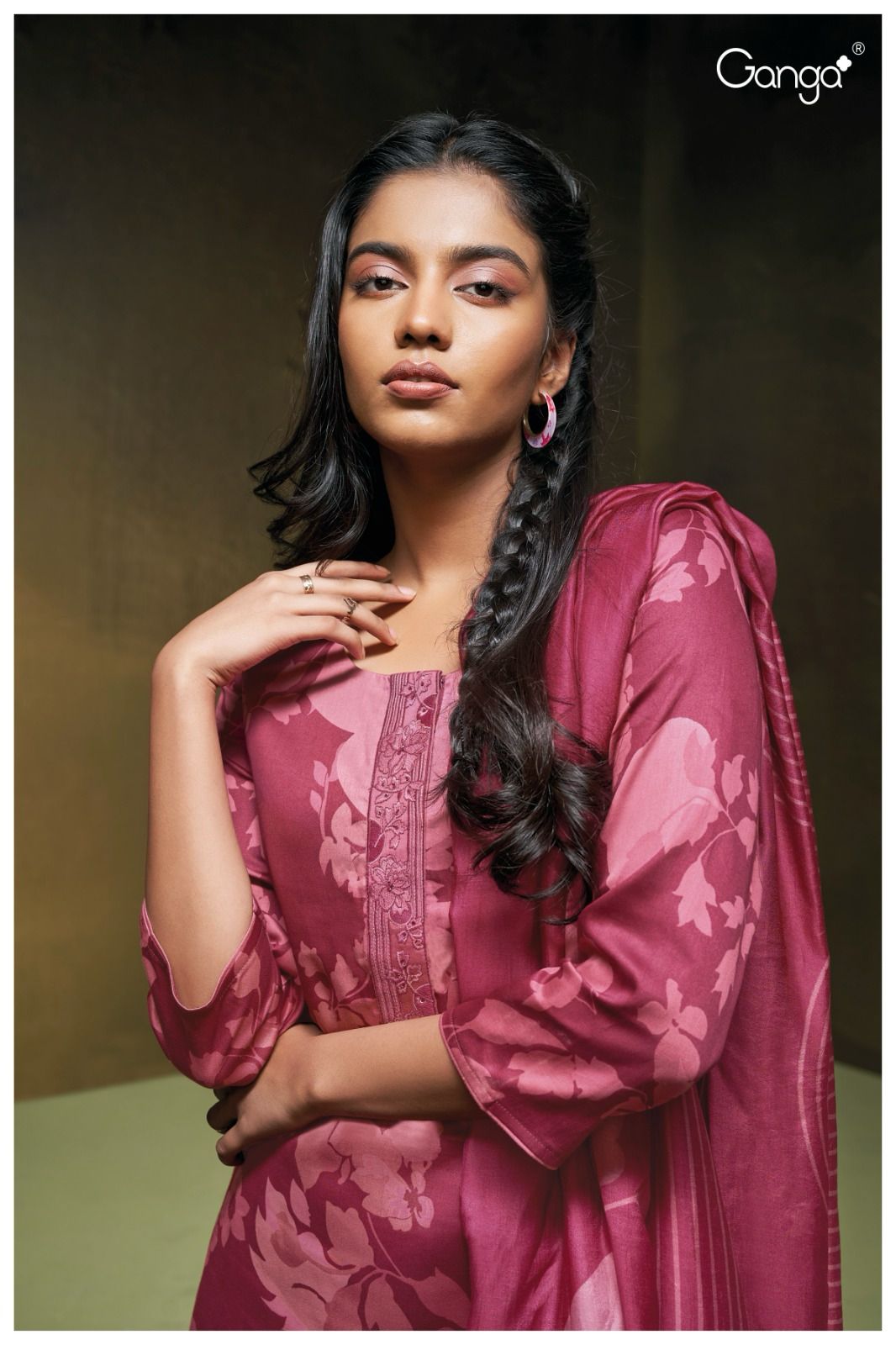 Finn 2190 Ganga Cotton Silk Plazzo Style Suits