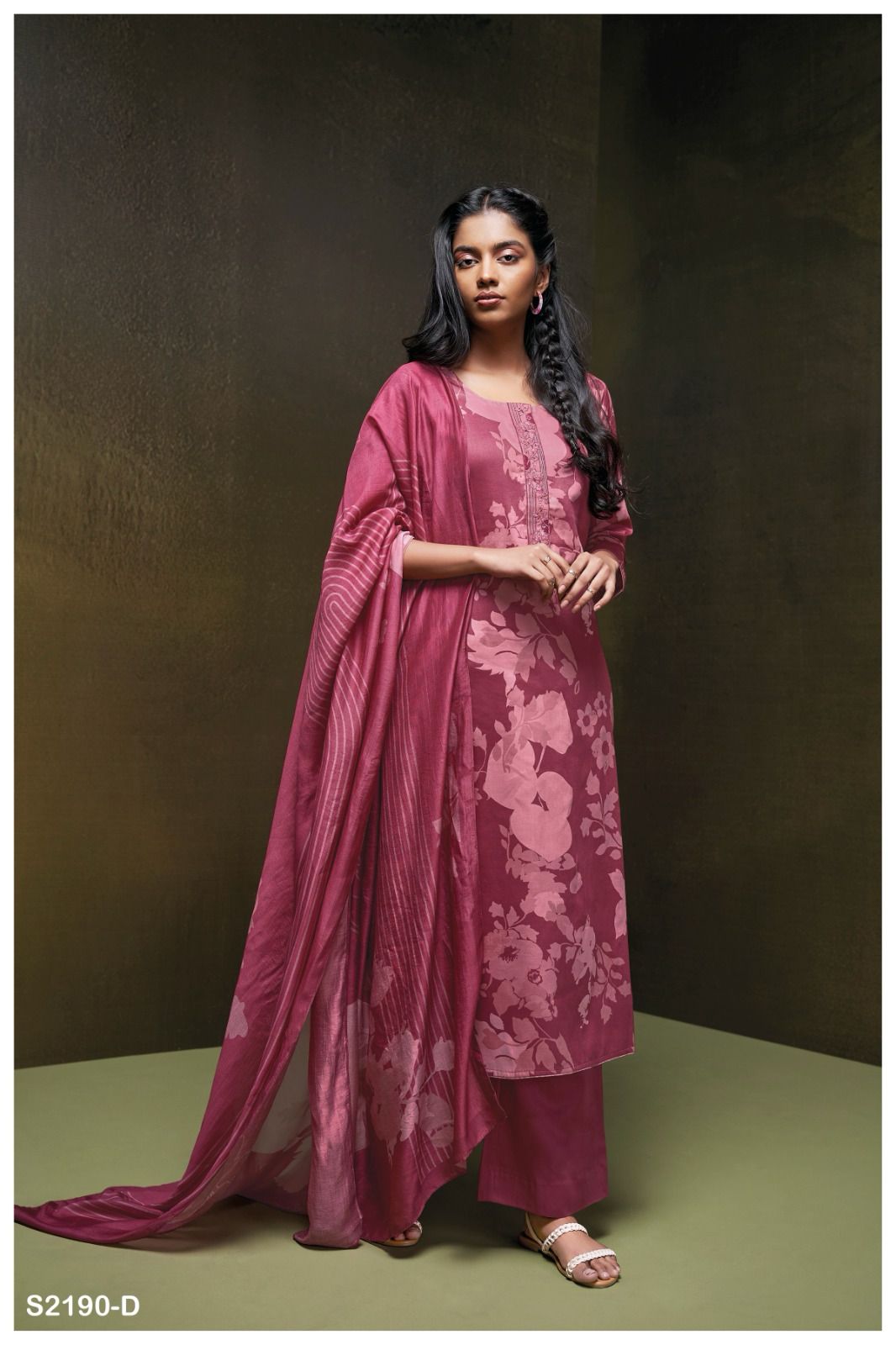 Finn 2190 Ganga Cotton Silk Plazzo Style Suits