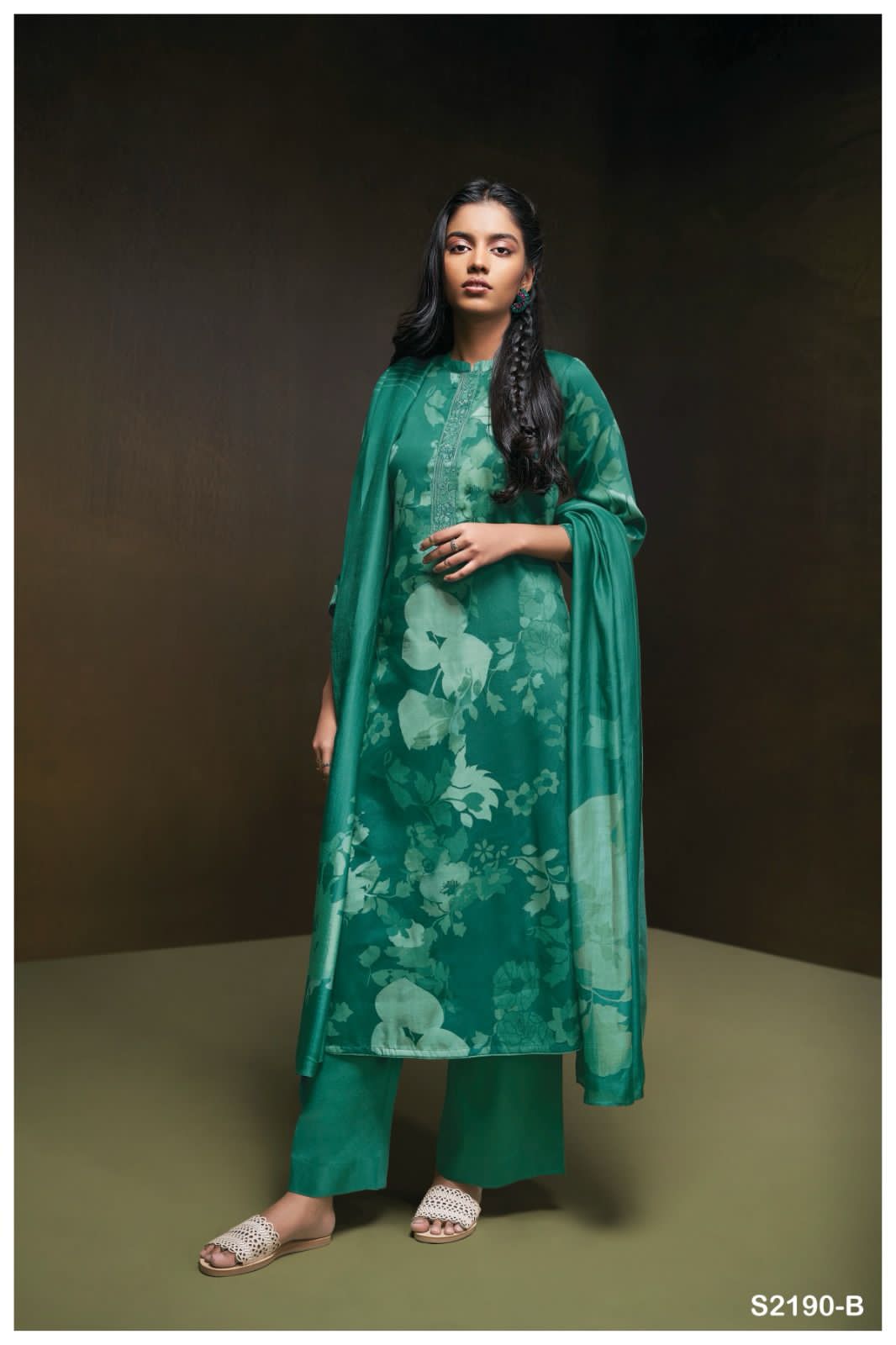 Finn 2190 Ganga Cotton Silk Plazzo Style Suits