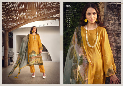 Fiori Prm Trendz Muslin Silk Pant Style Suits