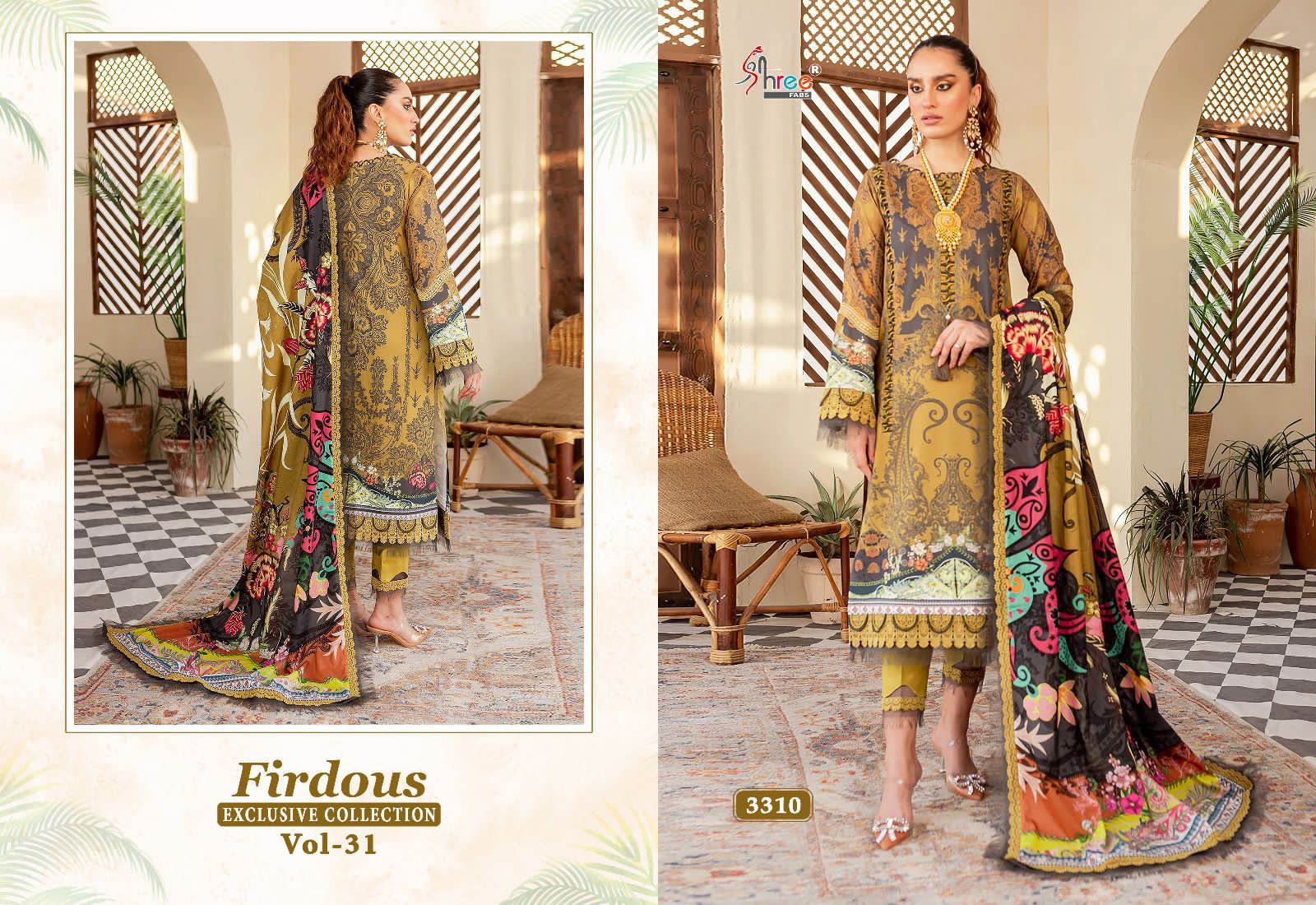Firdous Exclusive Collection Vol 31 Shree Fabs Cotton Pakistani Patch Work Suits