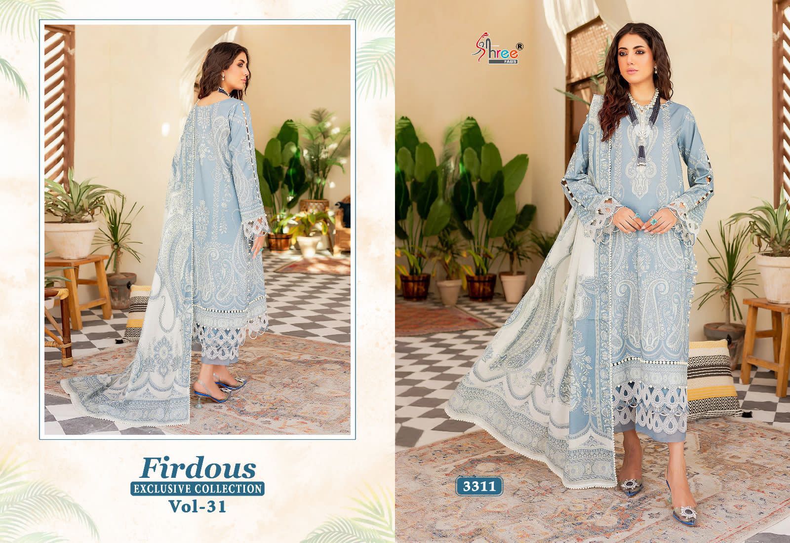 Firdous Exclusive Collection Vol 31 Shree Fabs Cotton Pakistani Patch Work Suits