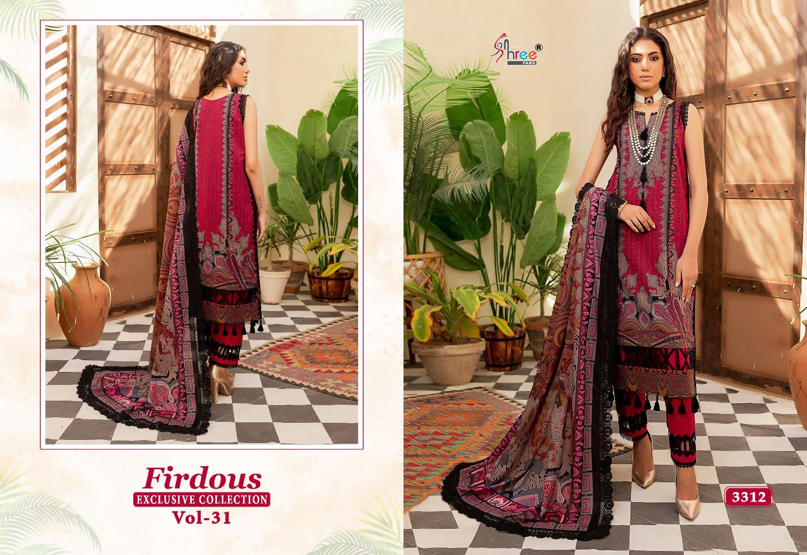 Firdous Exclusive Collection Vol 31 Shree Fabs Cotton Pakistani Patch Work Suits