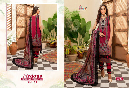 Firdous Exclusive Collection Vol 31 Shree Fabs Cotton Pakistani Patch Work Suits
