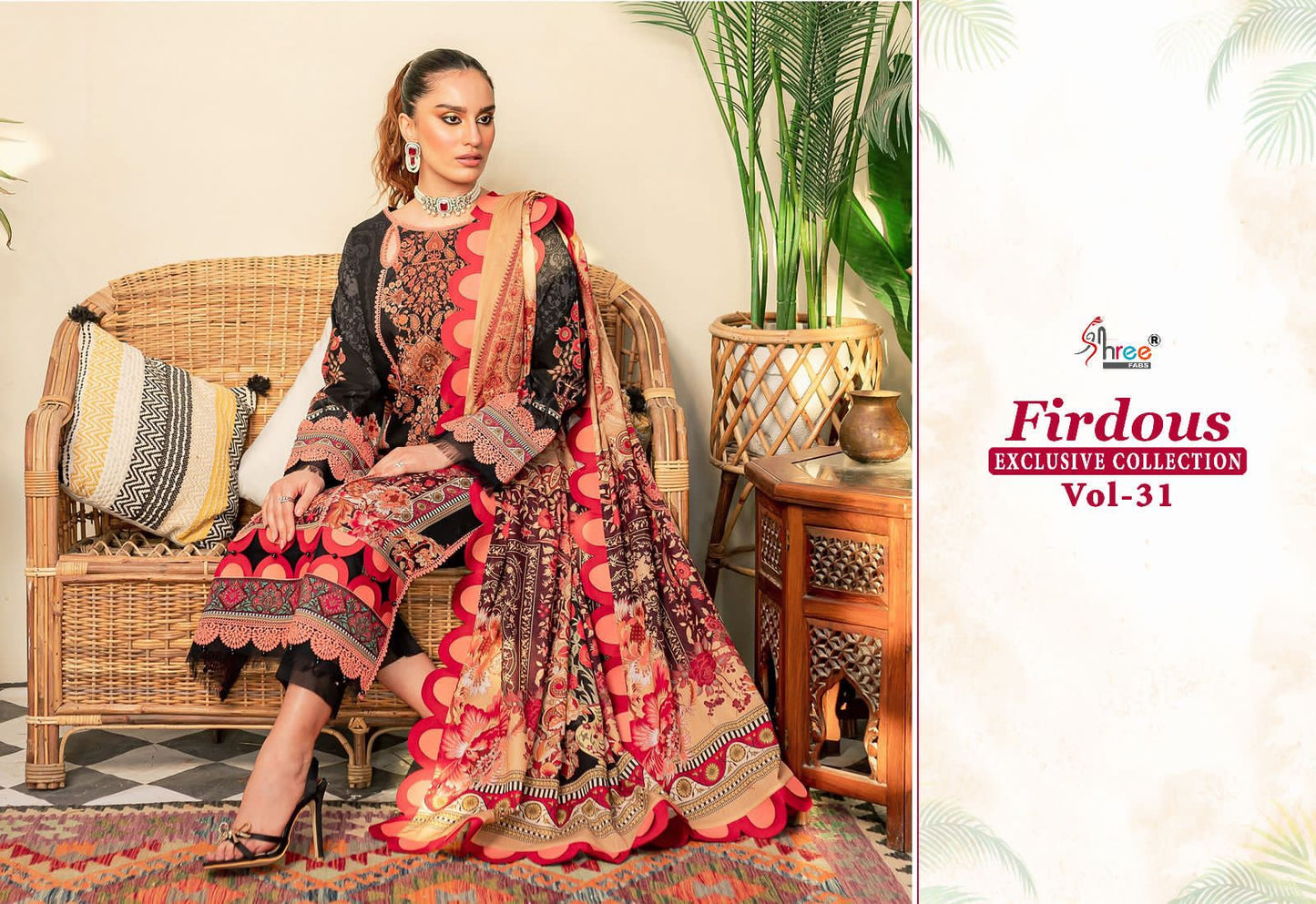 Firdous Exclusive Collection Vol 31 Shree Fabs Cotton Pakistani Patch Work Suits