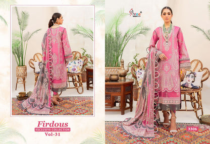 Firdous Exclusive Collection Vol 31 Shree Fabs Cotton Pakistani Patch Work Suits