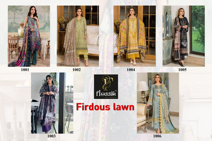 Firdous Lawn Flossie Cotton Pakistani Patch Work Suits