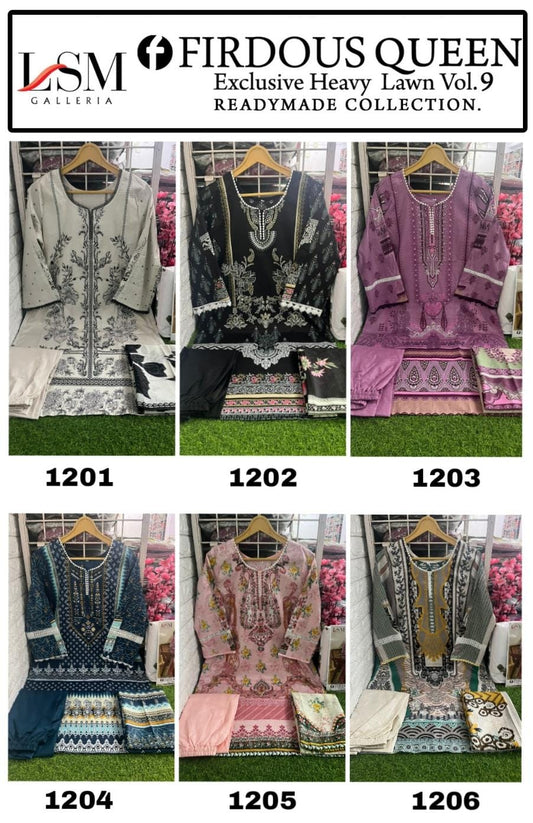Firdous Queen Lawn Vol 9 Lsm Galleria Pakistani Readymade Suits