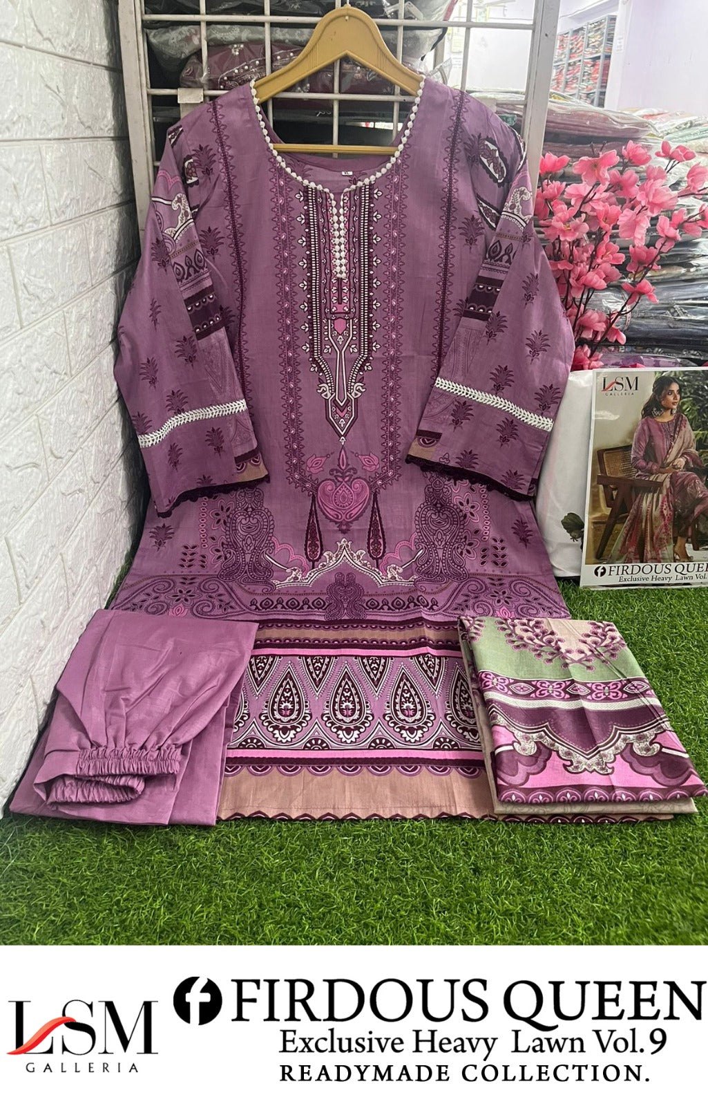 Firdous Queen Lawn Vol 9 Lsm Galleria Pakistani Readymade Suits