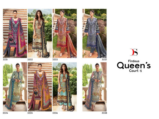 Firdous Queens Court Vol-5 Deepsy Cotton Pakistani Patch Work Suits