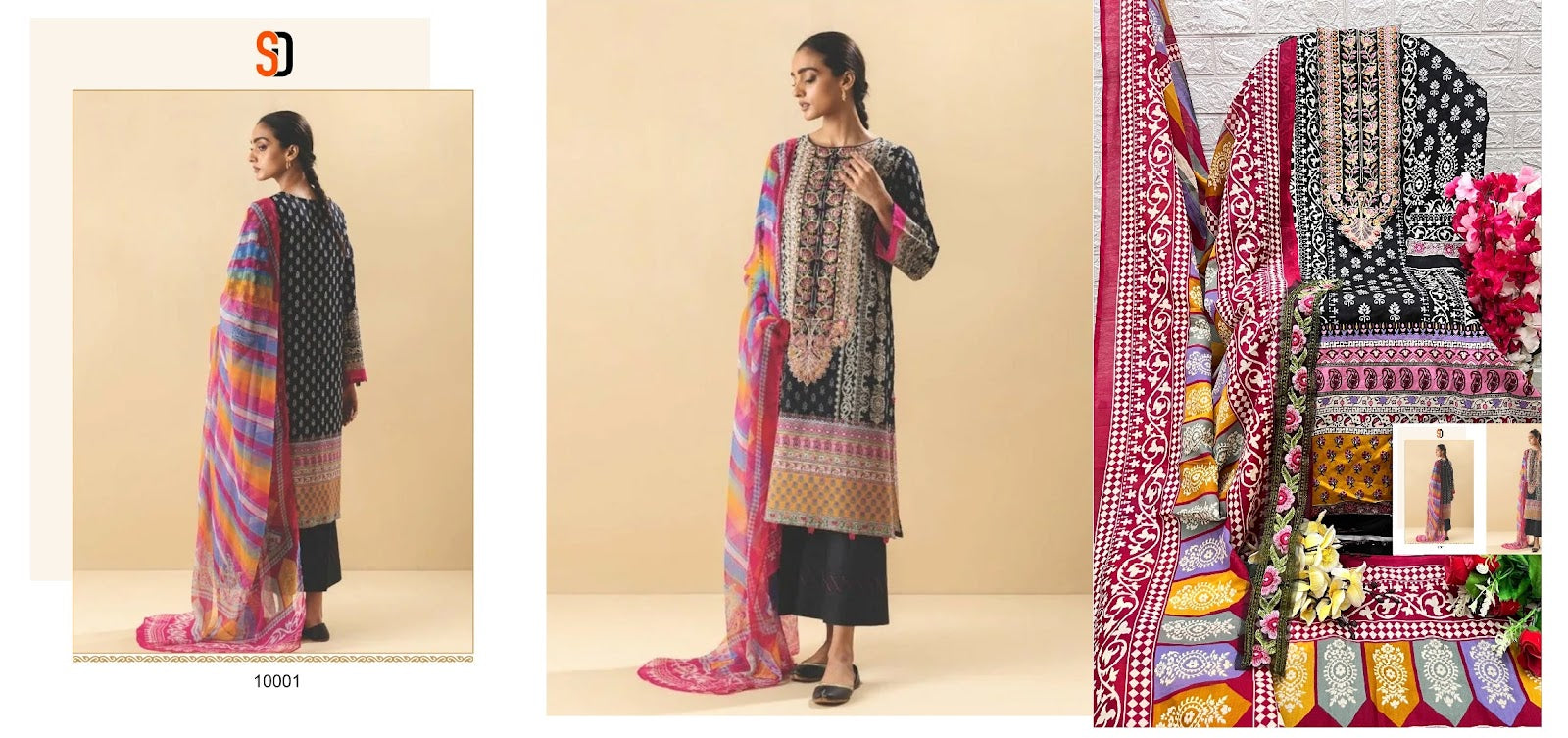 Firdous Vol 10 Shraddha Designer Lawn Cotton Pakistani Patch Work Suits