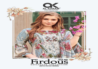 Firdous Vol 3 Al Karam Cotton Karachi Salwar Suits