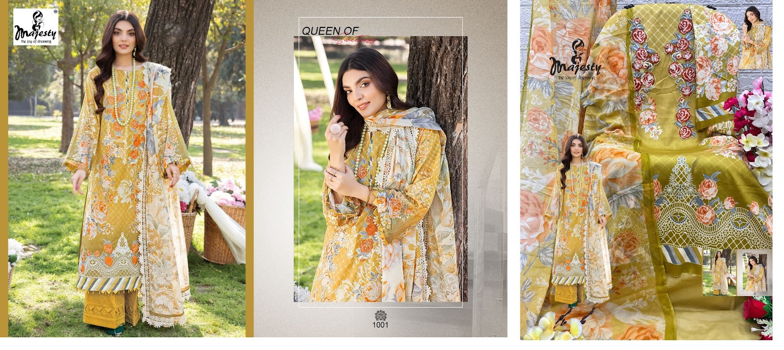 Firdous Vol 7 Majesty Jaam Cotton Pakistani Patch Work Suits