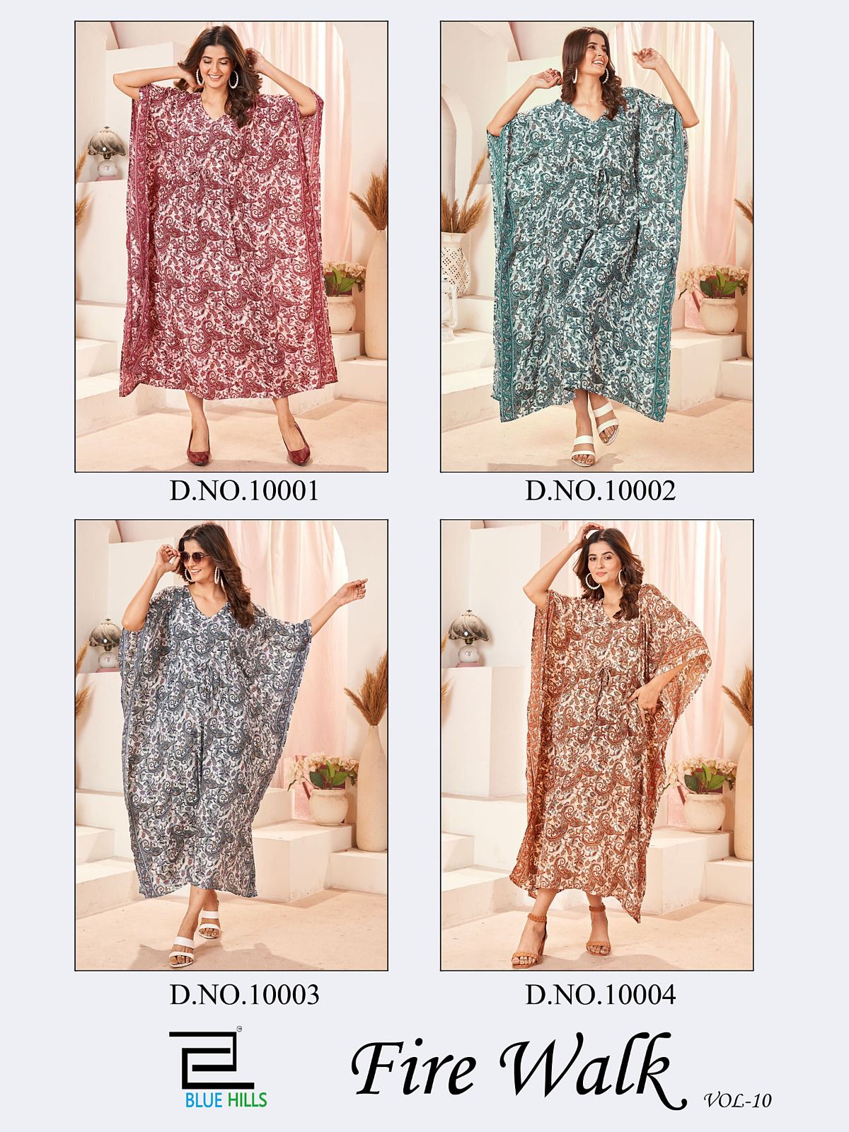 Fire Walk Vol 10 Blue Hills Crape Kaftans