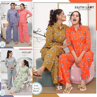 Fl 87-94 Faith Lady Rayon Co Ord Set