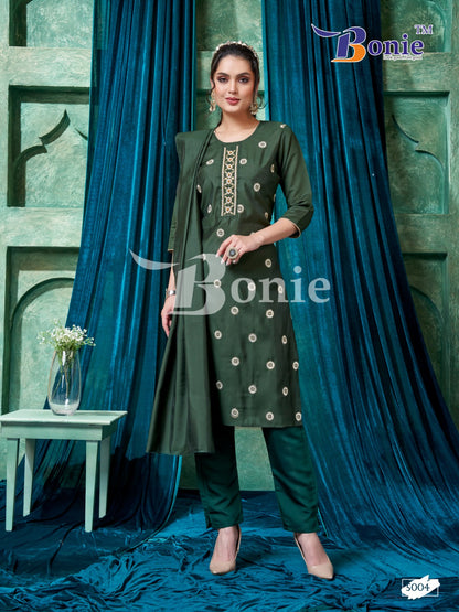 Flora Vol 5 Bonie Silk Readymade Pant Style Suits