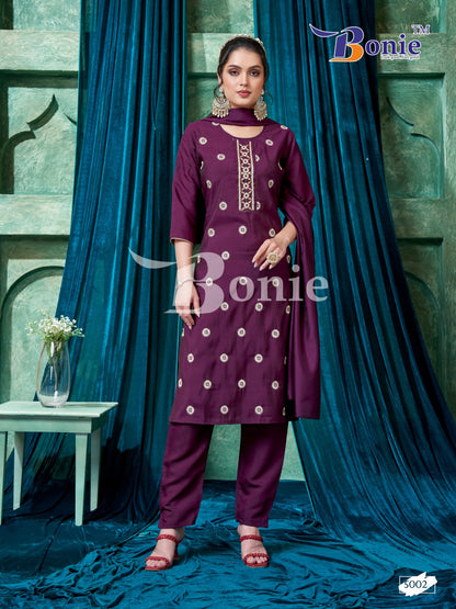 Flora Vol 5 Bonie Silk Readymade Pant Style Suits