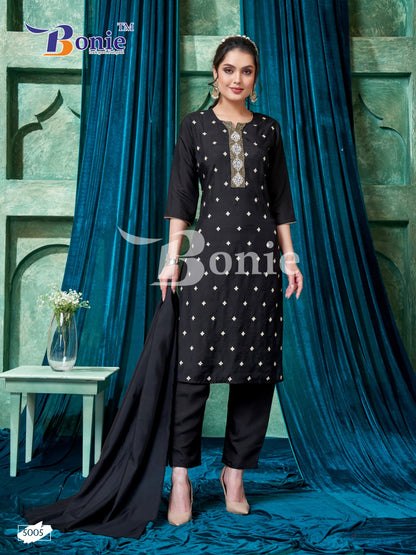 Flora Vol 5 Bonie Silk Readymade Pant Style Suits