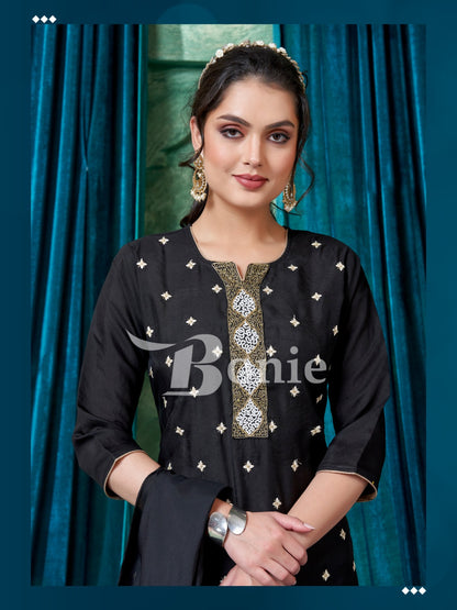 Flora Vol 5 Bonie Silk Readymade Pant Style Suits