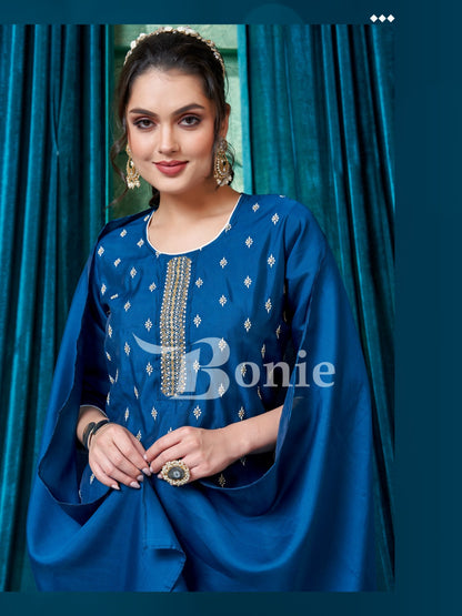 Flora Vol 5 Bonie Silk Readymade Pant Style Suits