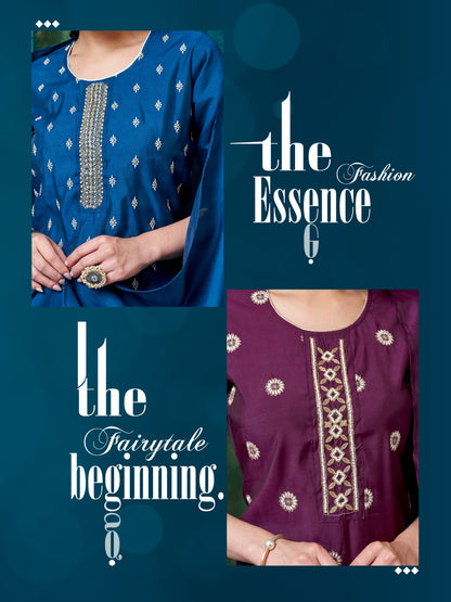 Flora Vol 5 Bonie Silk Readymade Pant Style Suits