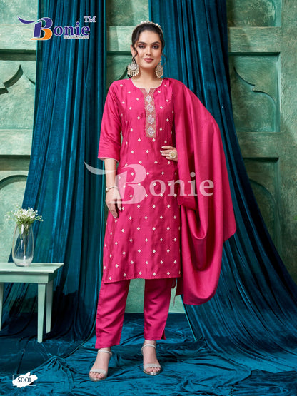Flora Vol 5 Bonie Silk Readymade Pant Style Suits