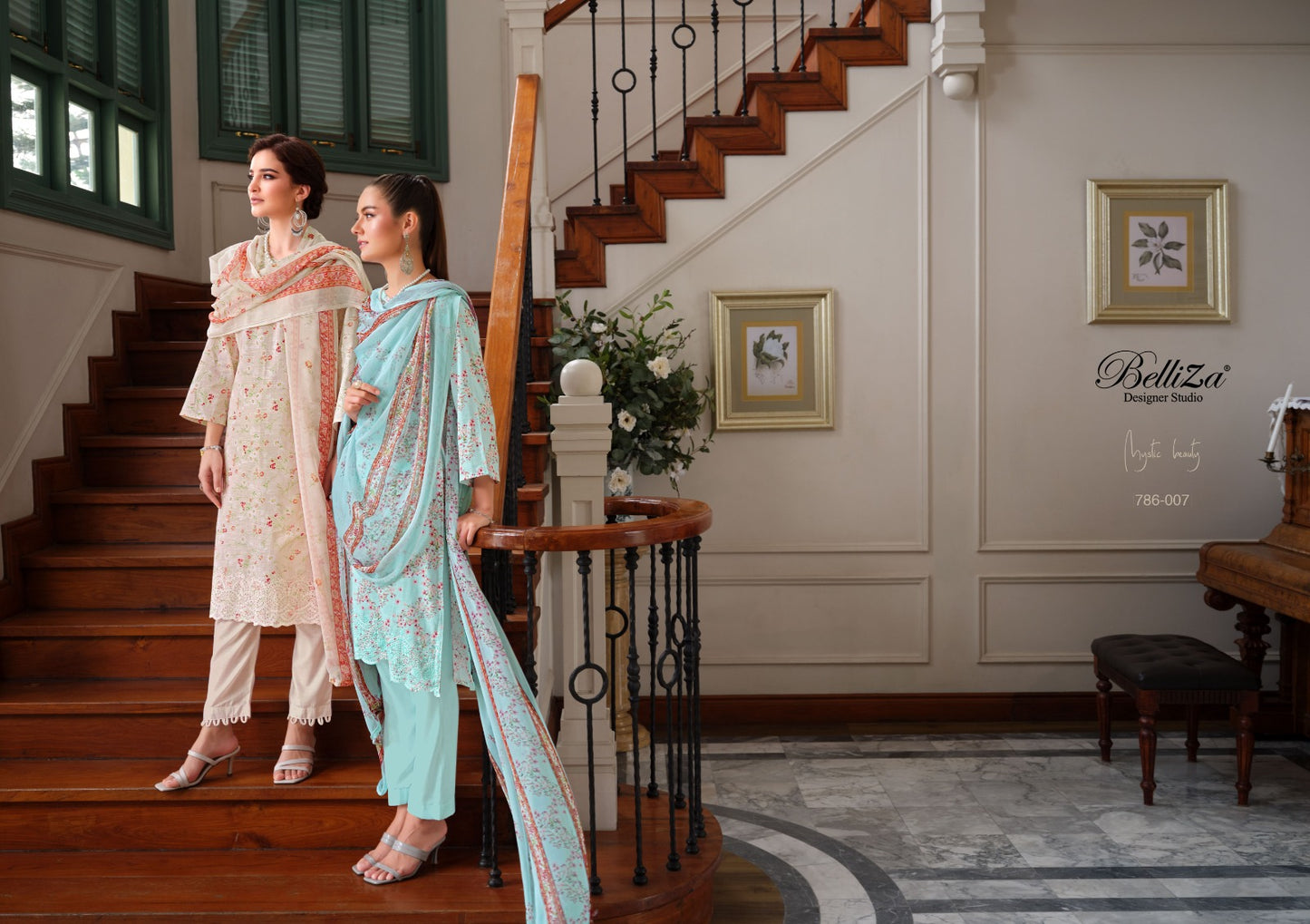 Florence Belliza Designer Studio Cotton Pant Style Suits
