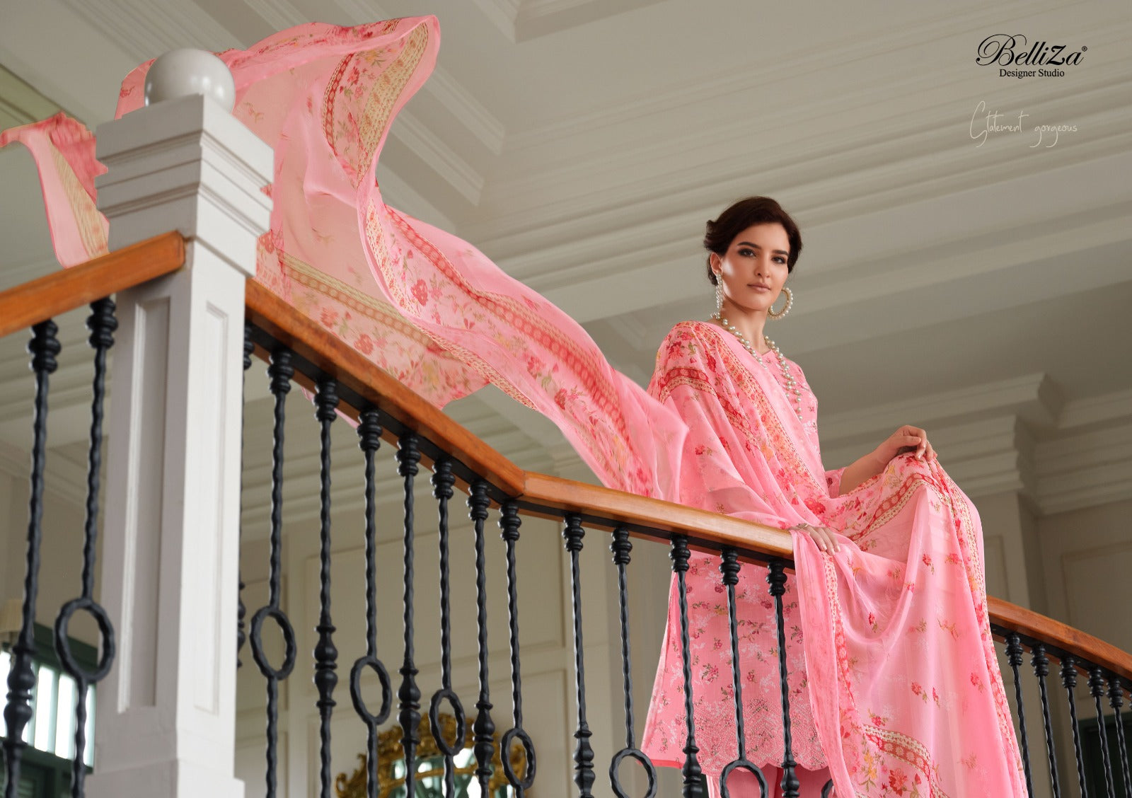 Florence Belliza Designer Studio Cotton Pant Style Suits