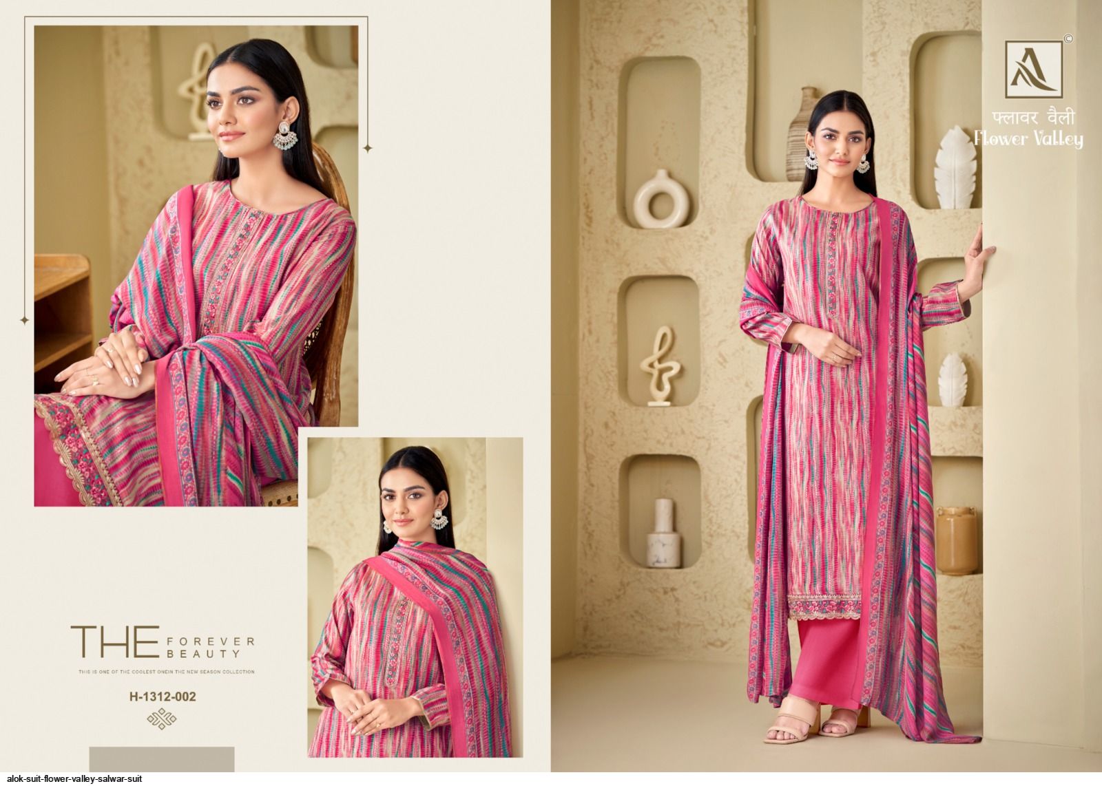 Flower Valley Alok Viscose Muslin Plazzo Style Suits