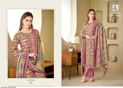 Flower Valley Alok Viscose Muslin Plazzo Style Suits