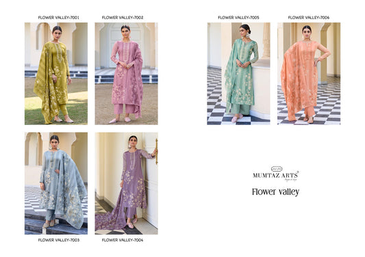 Flower Valley Mumtaz Arts Pure Jam Plazzo Style Suits