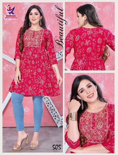 Fly Sky Mlm Kalash Lifestyle Rayon 14Kg Designer Long Top