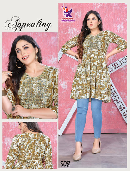 Fly Sky Mlm Kalash Lifestyle Rayon 14Kg Designer Long Top