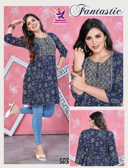 Fly Sky Mlm Kalash Lifestyle Rayon 14Kg Designer Long Top