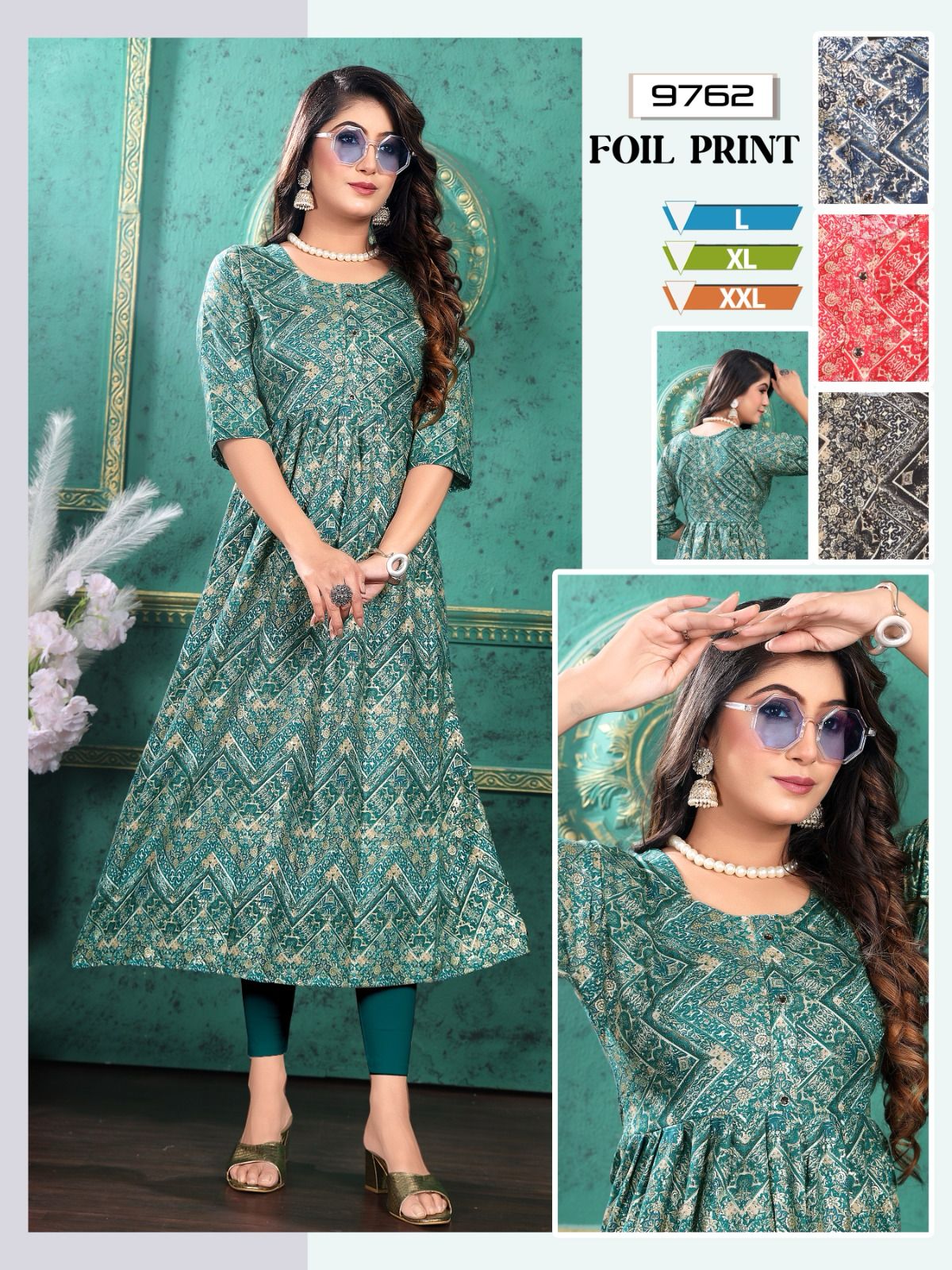 Foil-0801 Mmc Rayon Anarkali Kurtis