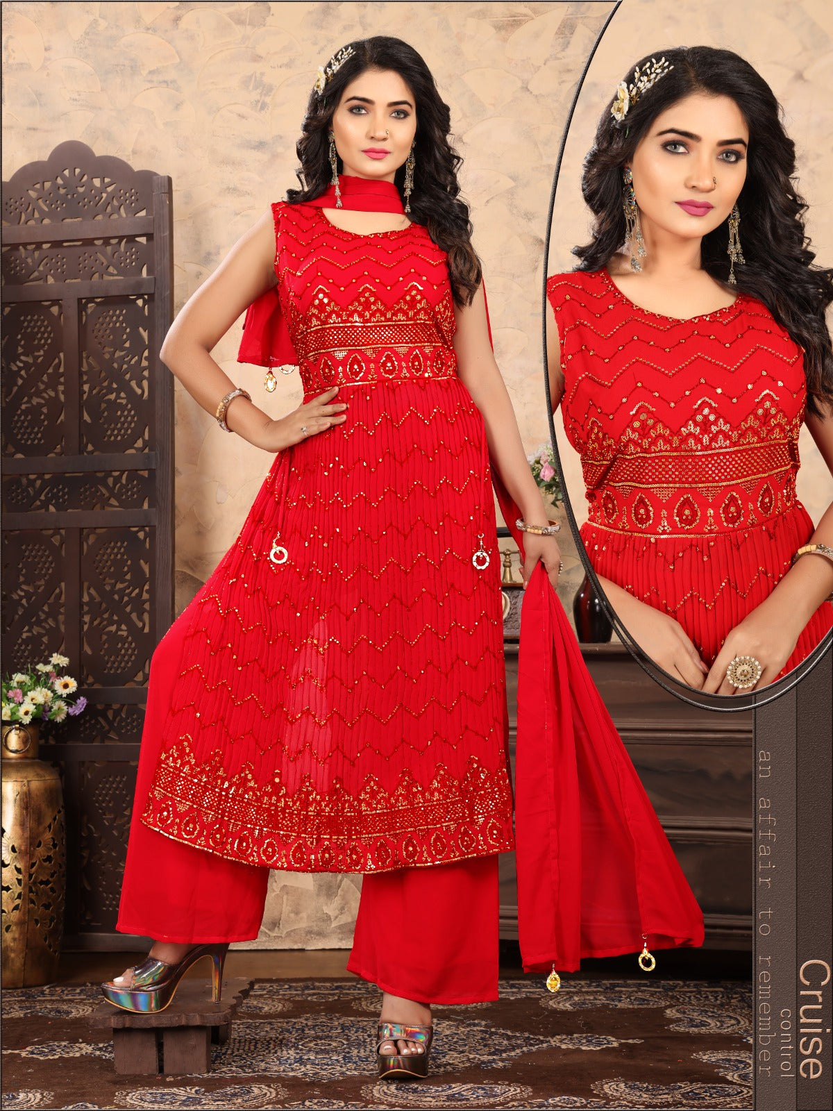 Fresh Look Kh Readymade Plazzo Style Suits