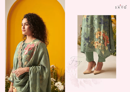 Freya Sarg Twill Pashmina Suits