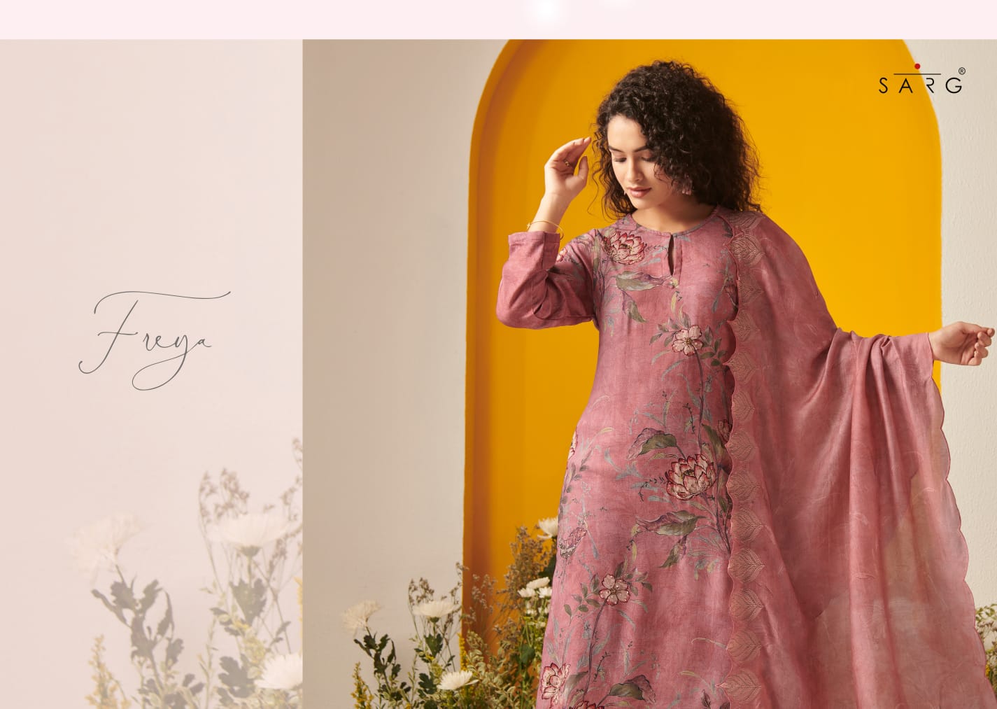 Freya Sarg Twill Pashmina Suits