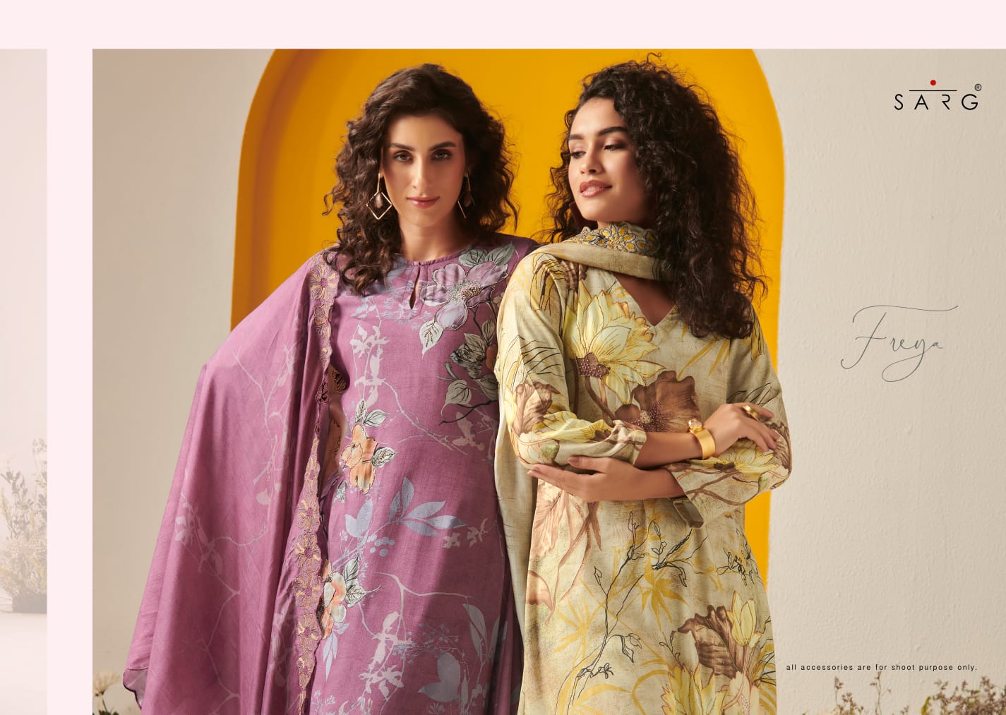 Freya Sarg Twill Pashmina Suits